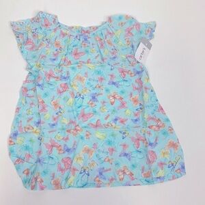 Carter's Kids Girl's Butterfly Poplin Top Multicolour
